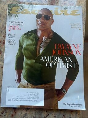 2026 Esquire magazine Dwayne Johnson 250 American Optimist